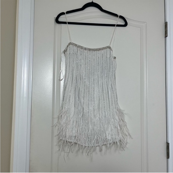 Retrofete feather and sequin Rubina dress in XS - Picture 4 of 12